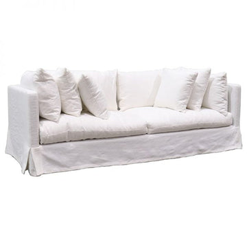 White Slip-Cover Sofa