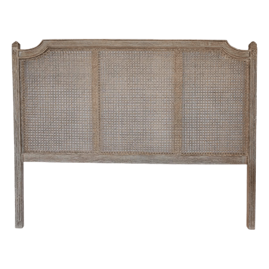 French Country Rattan Headboard - King