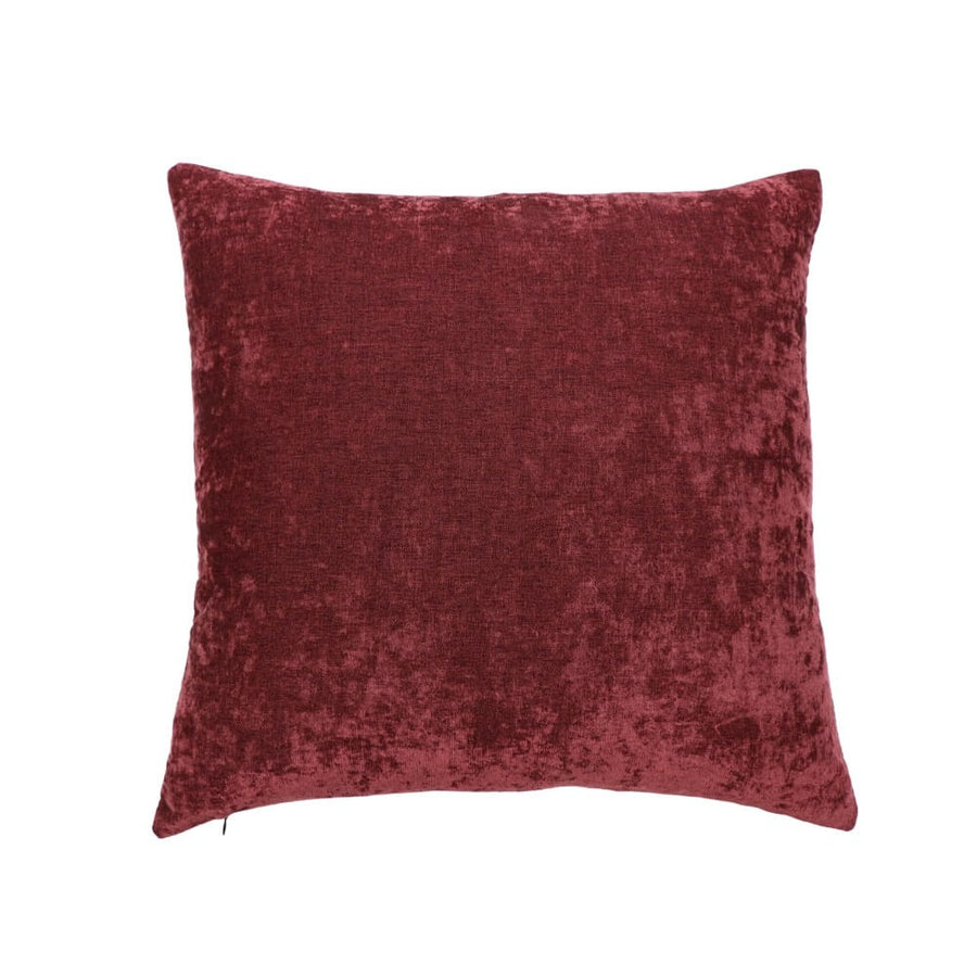 Large Velvety Cushion - Burgandy