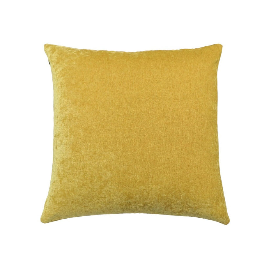 Large Velvety Cushion - Lemon