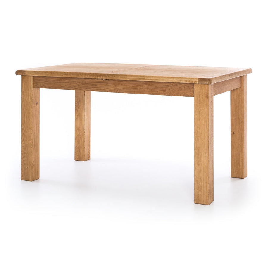 Rustic Oak Extension Dining Table - 1.5 Metres (Extends to 2m)