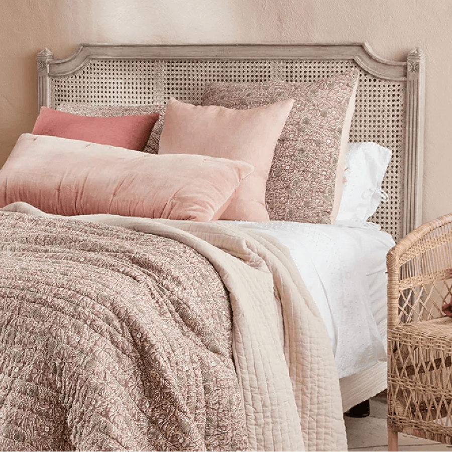 French Country Rattan Headboard - King