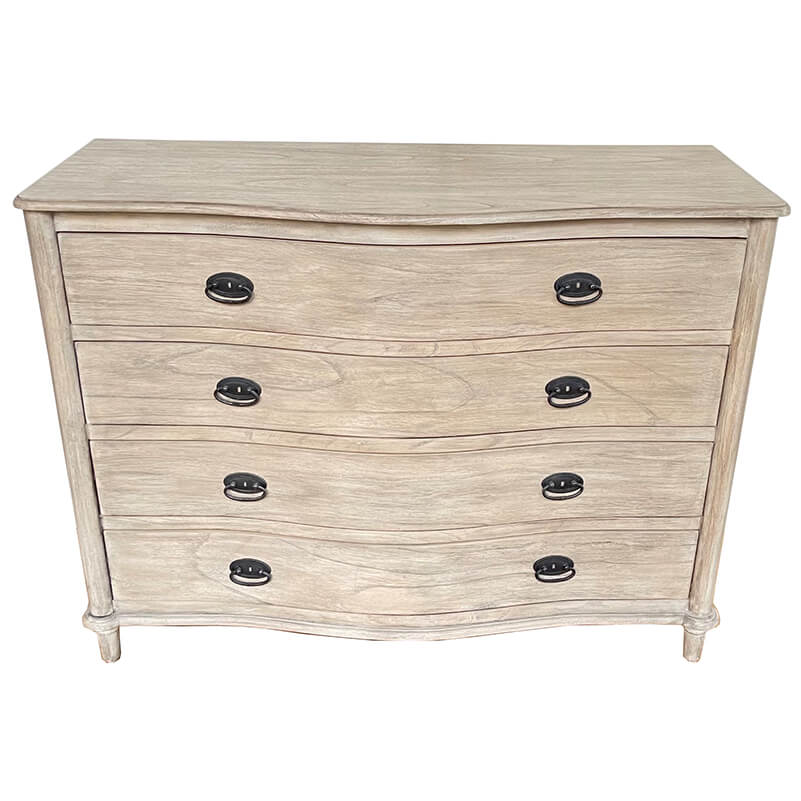 French Four Drawer Commode - Dark Oak