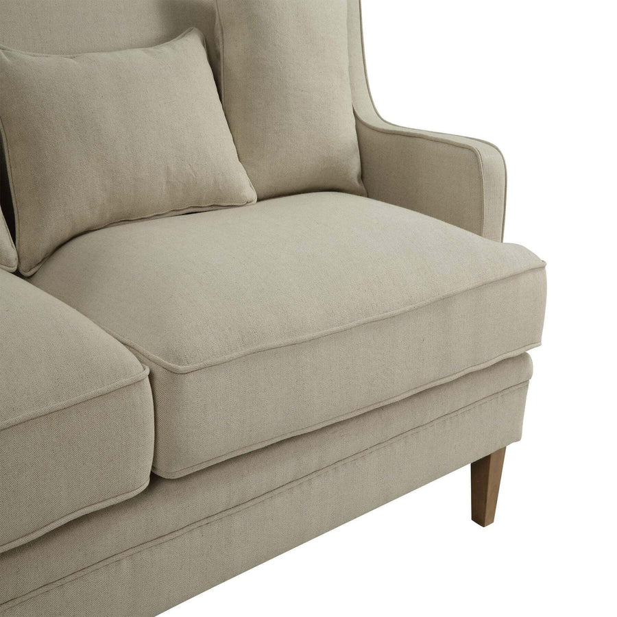 Hamptons Beige Three Seater Couch