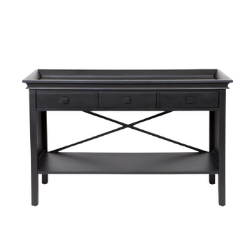 Hamptons Black Mahogany Console