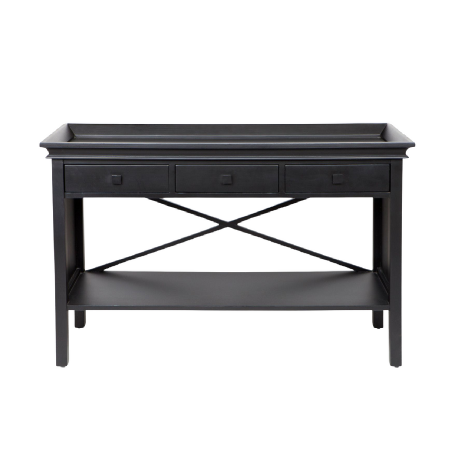 Hamptons Black Mahogany Console