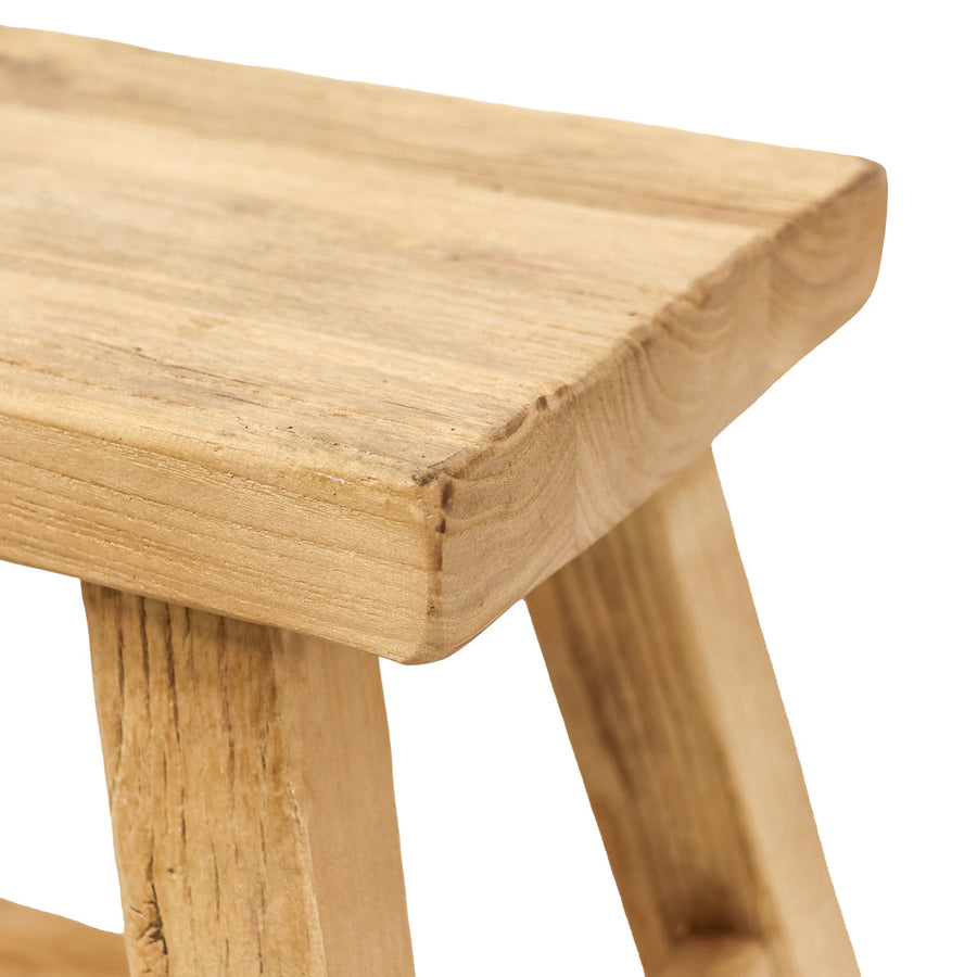 Handmade Peasant Stool - Rectangular