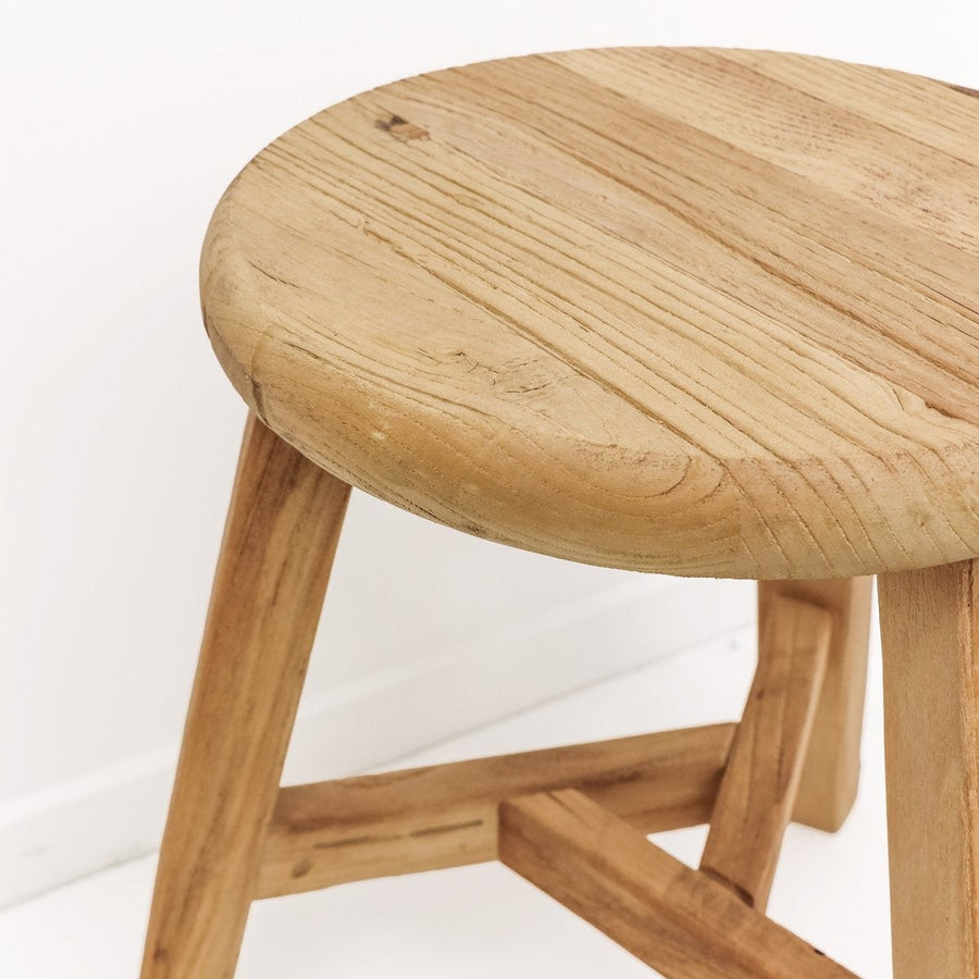 Handmade Peasant Stool - Round