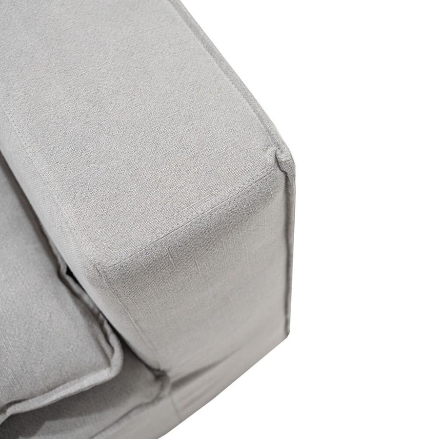 Keely Cement Slip-Cover Armchair