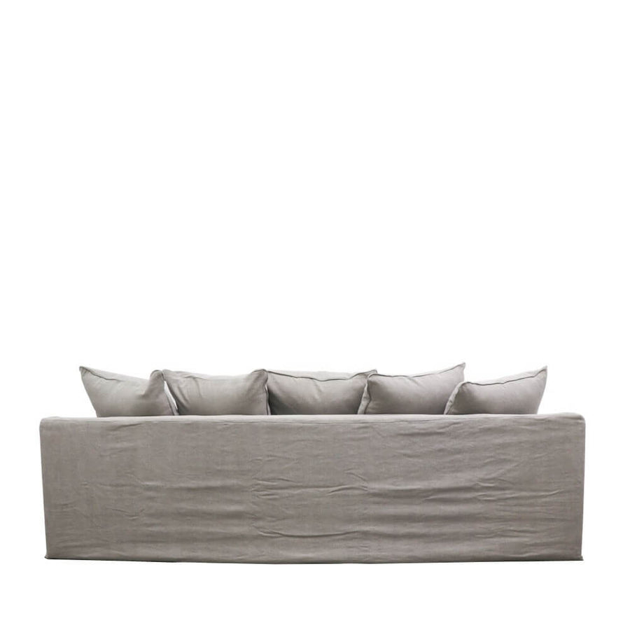 Keely Cement Three Seater Slip-Cover Sofa