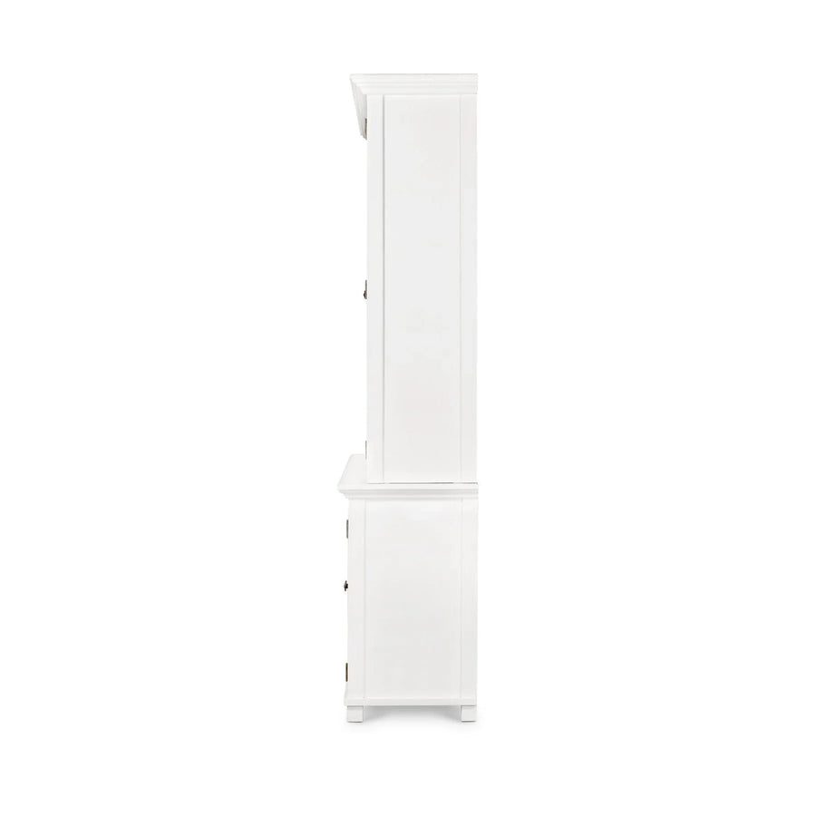 Malibu White Glass Door Cabinet