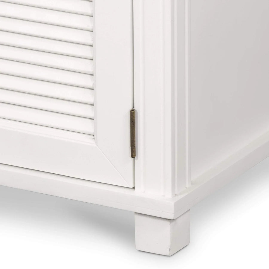 Malibu White Glass Door Cabinet