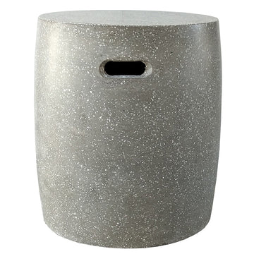 Round Slot Stool - Grey Terrazzo