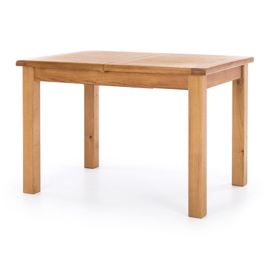 Rustic Oak Extension Dining Table - 1.2 Metres (Extends to 1.65m)