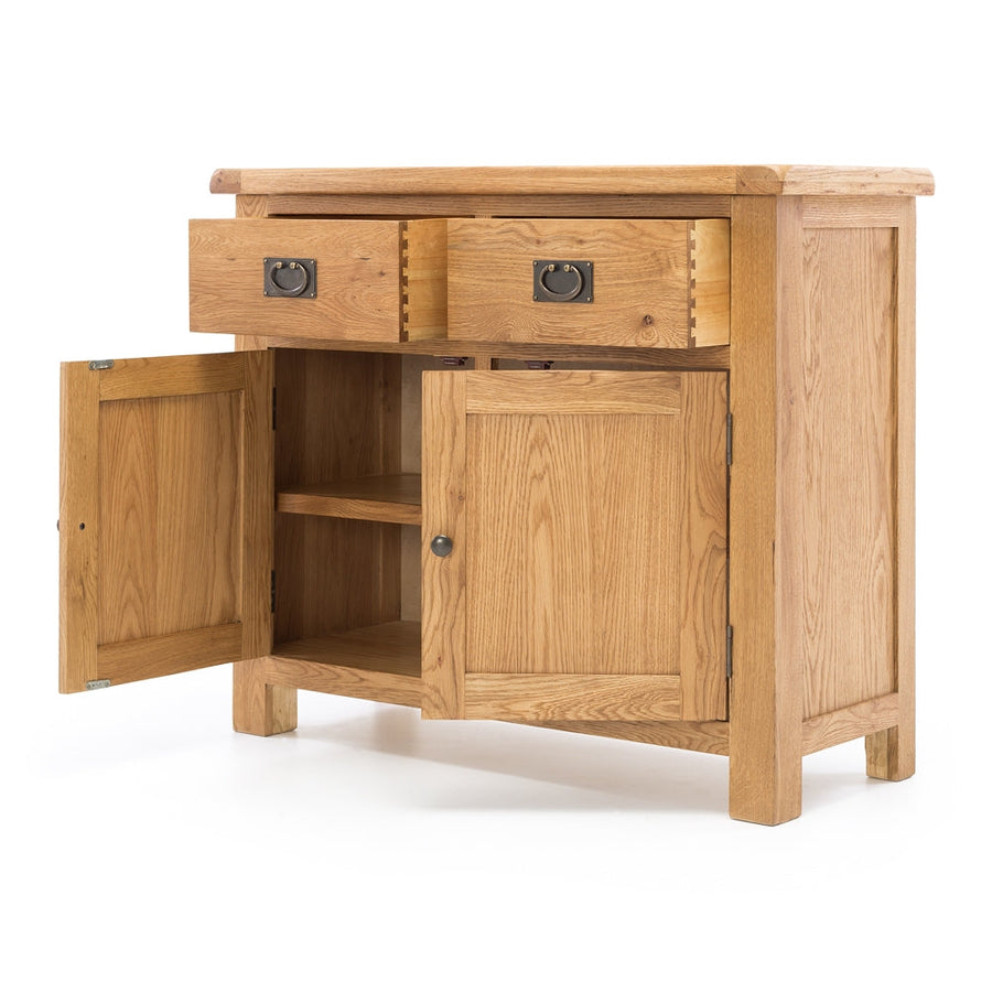 Rustic Oak Two Drawer Buffet - Natural