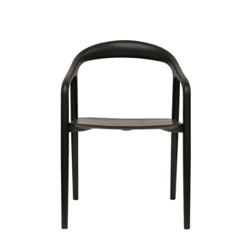 Sculpted Ash Dining Chair - Black