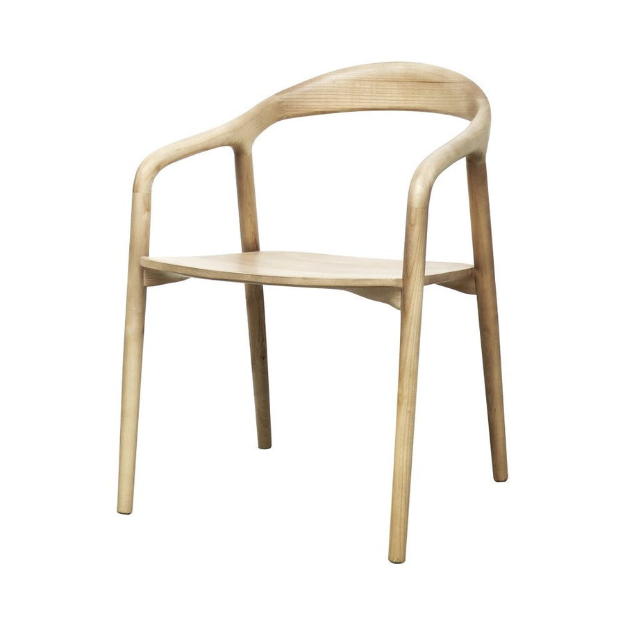 Sculpted Ash Dining Chair - Natural