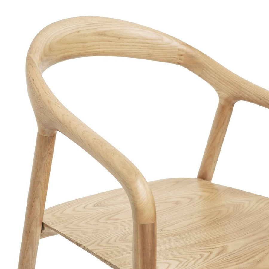 Sculpted Ash Dining Chair - Natural