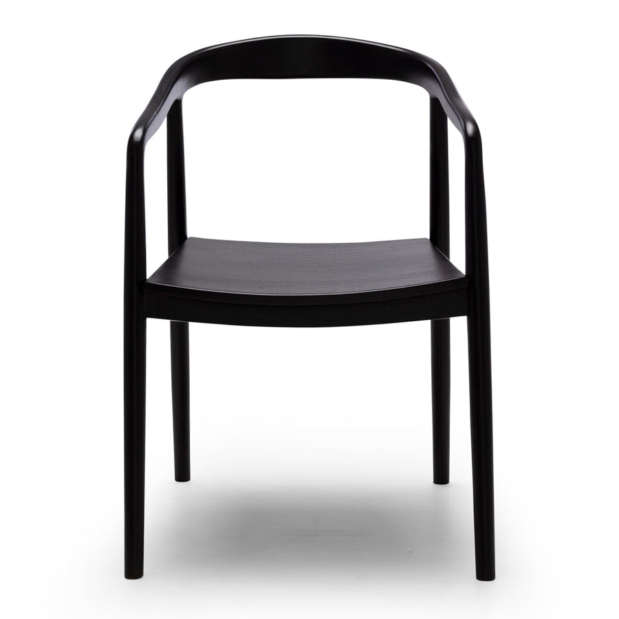 Solid Teak Dining Chair - Black