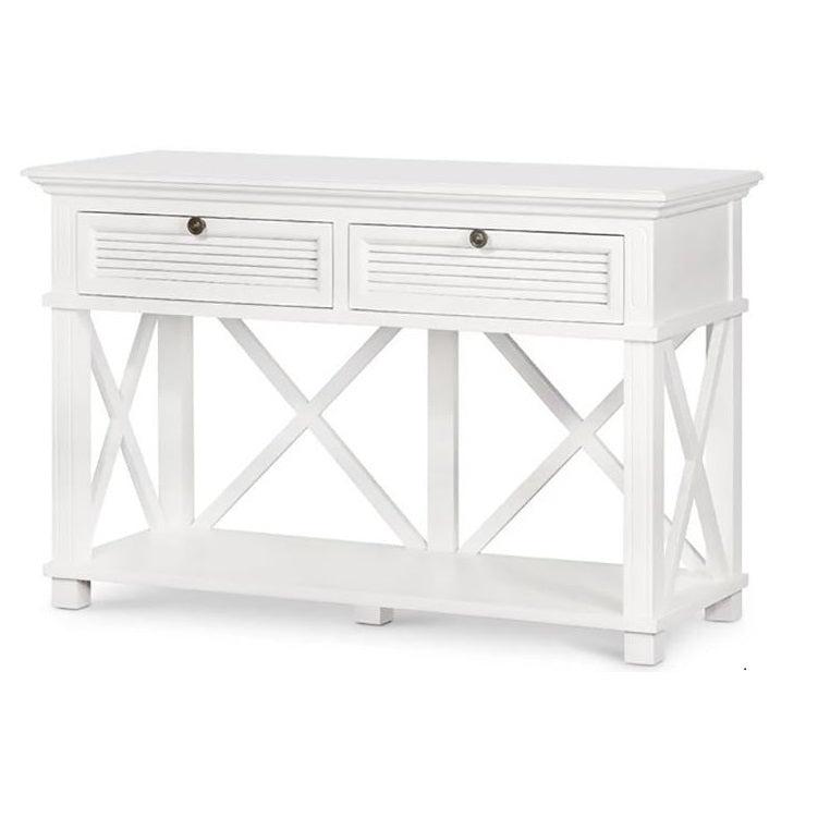 Malibu White Two Drawer Console