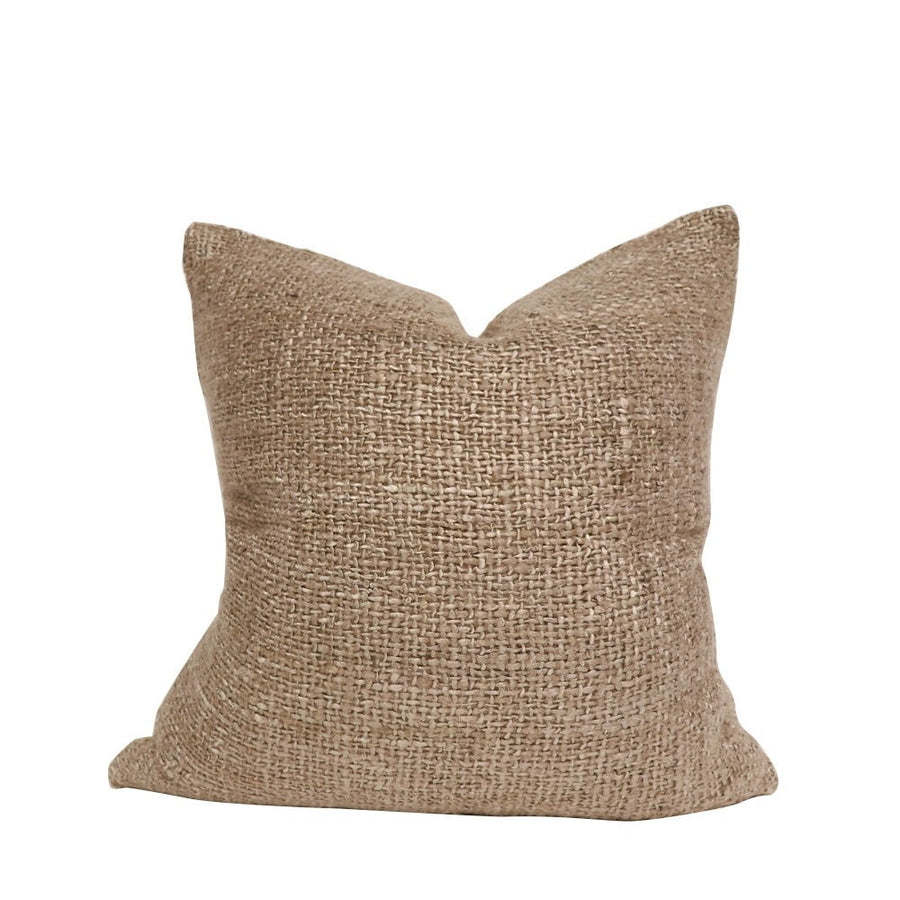 Textured Weave Cushion - Latte