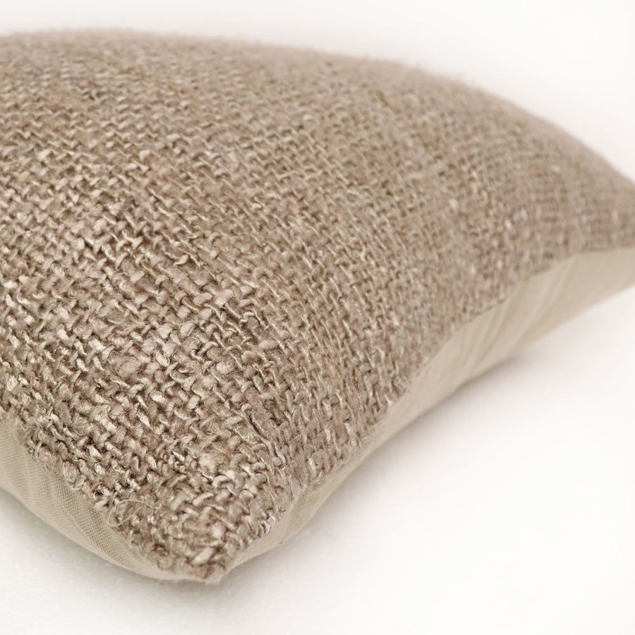 Textured Weave Cushion - Latte