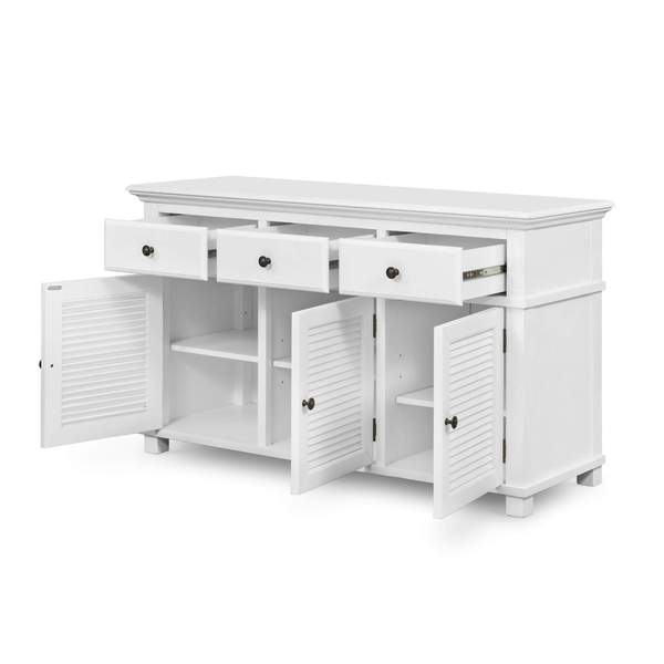 Malibu White Three Drawer Buffet