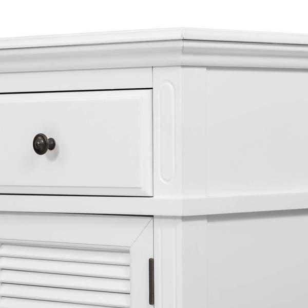 Malibu White Three Drawer Buffet