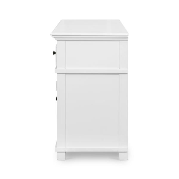 Malibu White Three Drawer Buffet