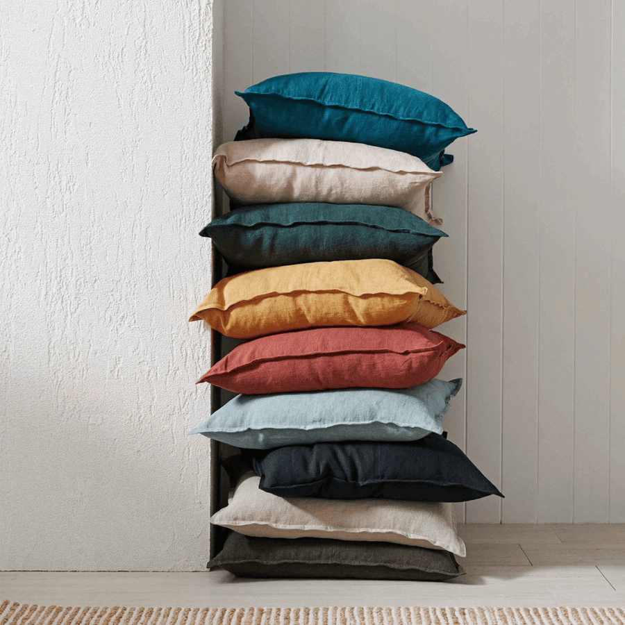 Weave Como Cushion - Mineral Linen