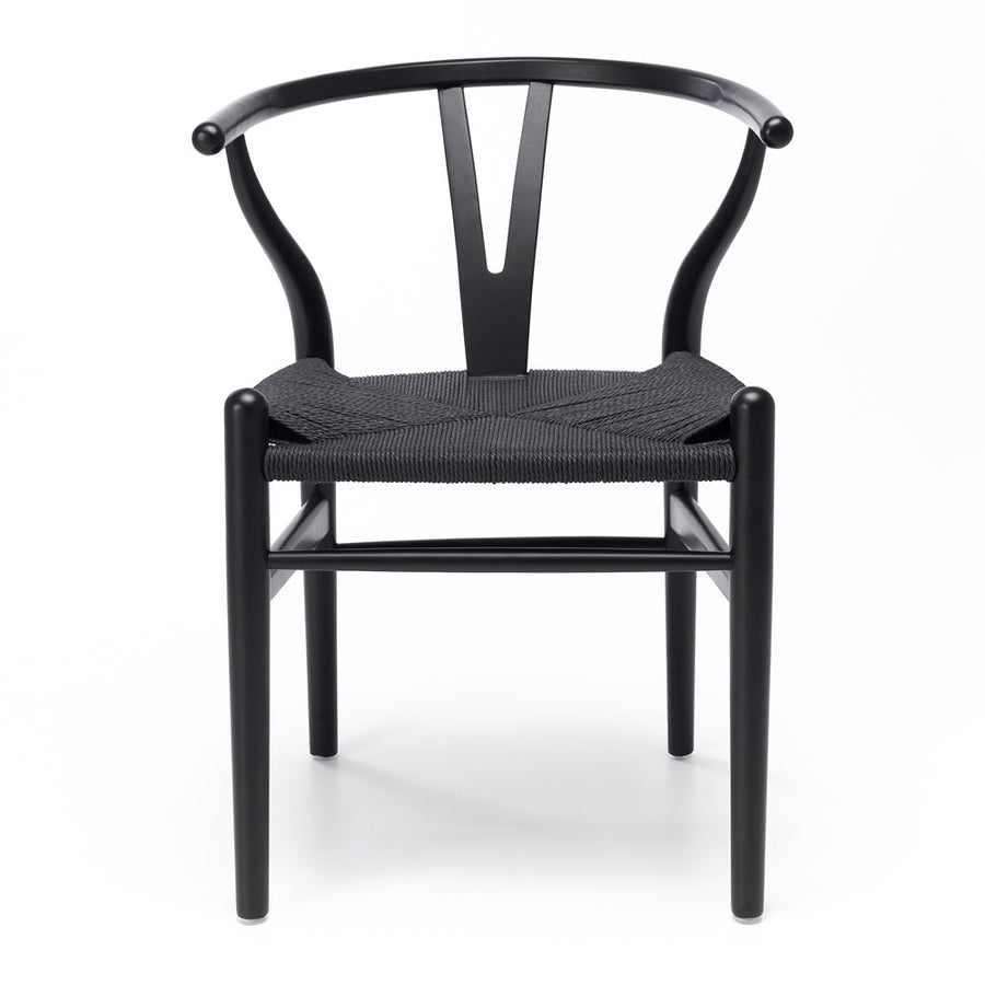 Wishbone Solid Oak Dining Chair - Black