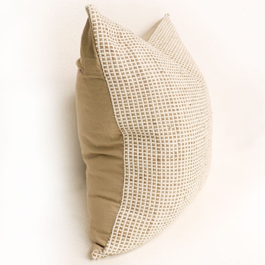 Woven Cream & Natural Cushion