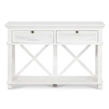 Malibu White Two Drawer Console