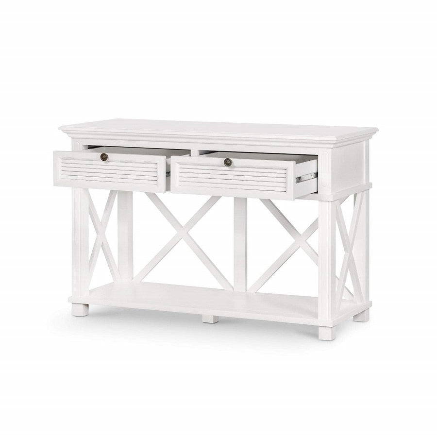 Malibu White Two Drawer Console