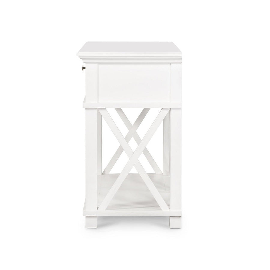 Malibu White Two Drawer Console